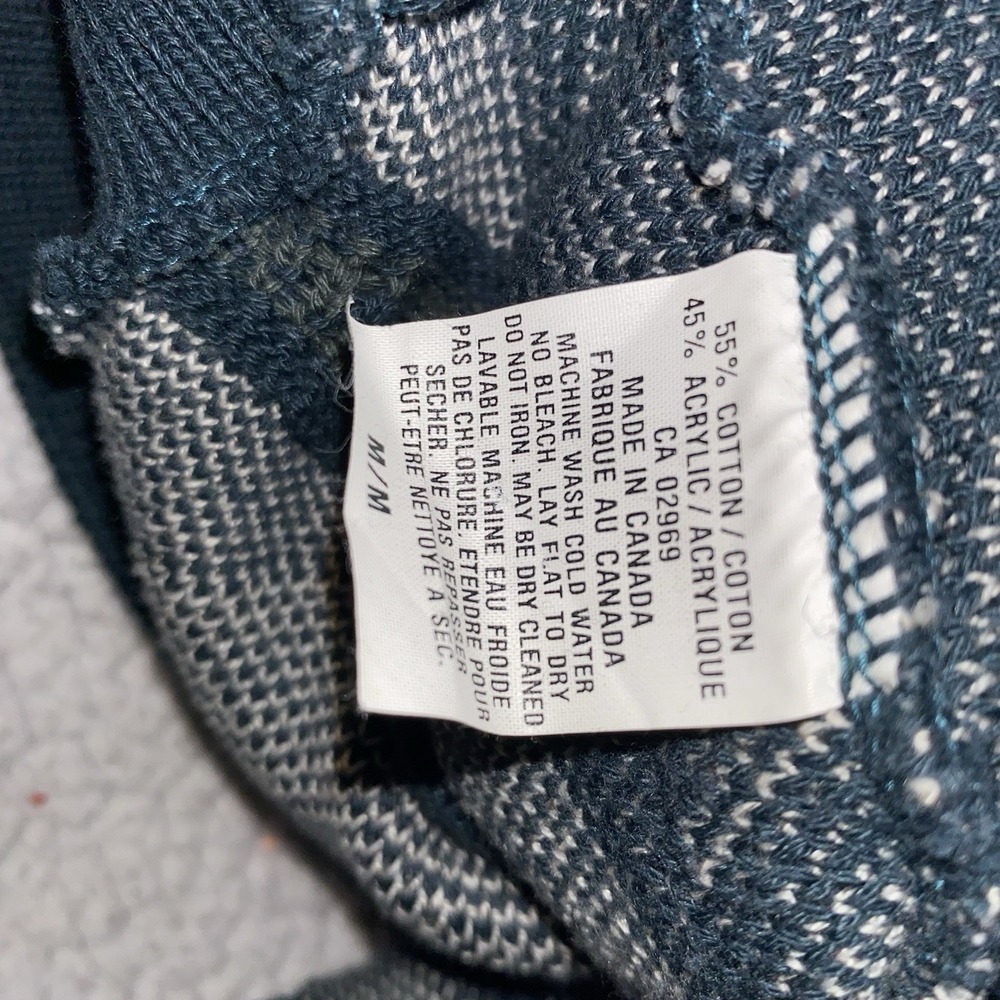 Vintage Portocruz‎ V-Neck Teal Grey Argyle Knit Sweater Art Medium - Picture 14 of 14